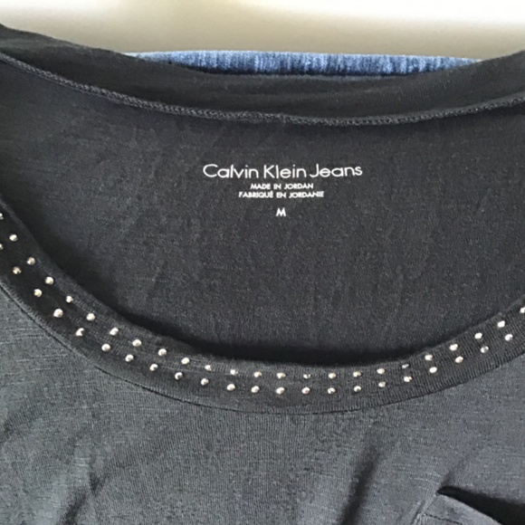 Calvin Klein Black t-Shirt Sz M - Picture 2 of 2